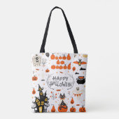 Tote Bag Eléments de design Halloween. Cliparts d'Halloween (Dos)