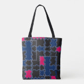 Tote Bag éléments de pièces de puzzles Abstraits géométrie  (Dos)