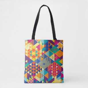 Tote Bag Éléments géométriques, abstraits, motif vintage.