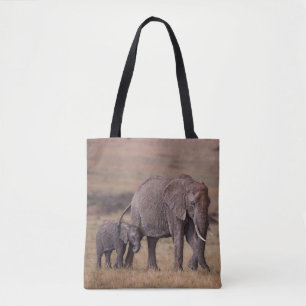 Tote Bag Eléphant africain avec bébé