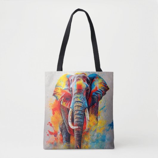 Tote Bag Elephant Animal Discovery Aventure Nature Planet (Devant)