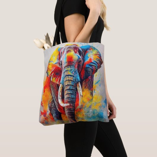 Tote Bag Elephant Animal Discovery Aventure Nature Planet (De près)