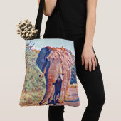 Tote Bag éléphant aquarell (De près)