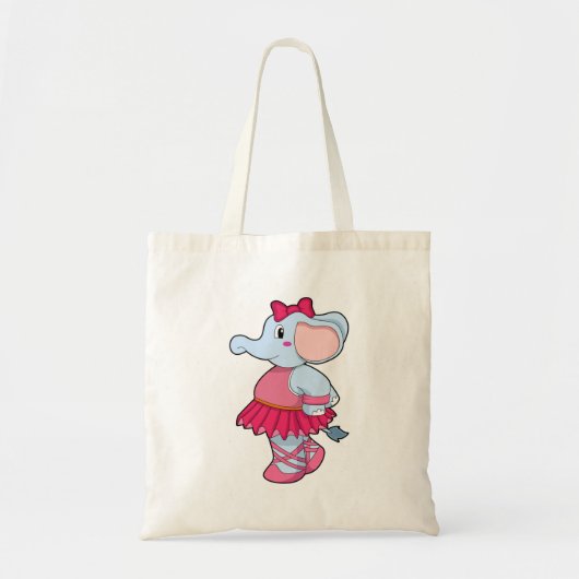 Tote Bag Eléphant au Ballet avec jupe (Devant)