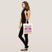 Tote Bag Eléphant au henné (rose/violet) (Devant (modèle))