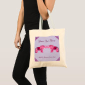 Tote Bag Eléphant au henné (rose/violet) (Devant (produit))