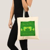 Tote Bag Eléphant au henné (vert/vert citron vert) (Devant (produit))