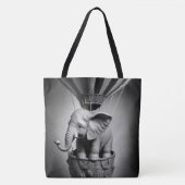 Tote Bag Elephant bébé dans un ballon à air chaud (Devant)