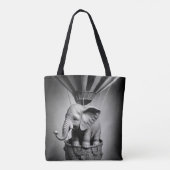 Tote Bag Elephant bébé dans un ballon à air chaud (Dos)