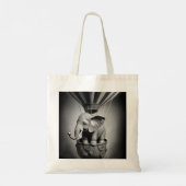 Tote Bag Elephant bébé dans un ballon à air chaud (Dos)