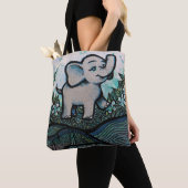 Tote Bag Eléphant Bébé mignon (De près)