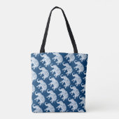 Tote Bag Eléphant bleu à motif orné (Dos)