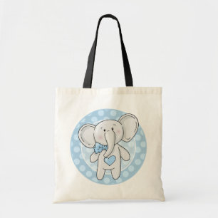 Tote Bag Éléphant bleu - enfant mignon d'enfant en bas â