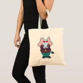 Tote Bag Éléphant comme marié avec costume.PNG (Devant (produit))