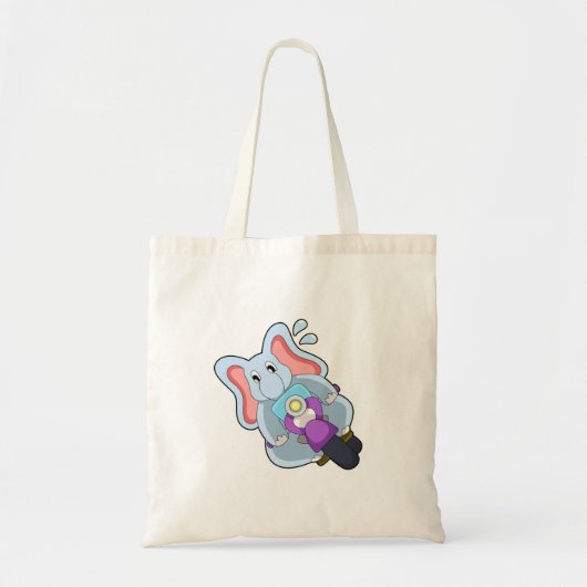 Tote Bag Elephant comme vélo avec moto.PNG (Devant)