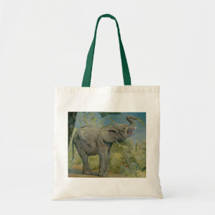 Tote Bag Eléphant d'Afrique vintage dans la jungle, EJ Detm