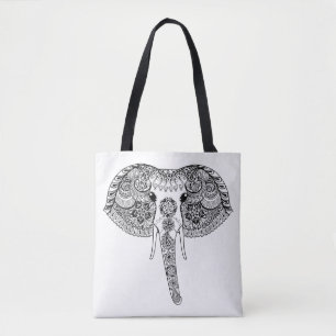 Tote Bag Éléphant d'Asie inspiré 4