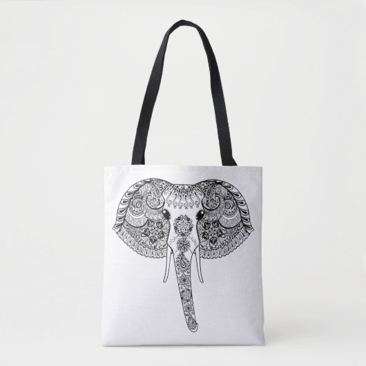 Tote Bag Éléphant d'Asie inspiré 4 (Devant)