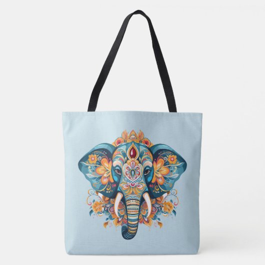 Tote Bag Eléphant de style bohémien (Devant)