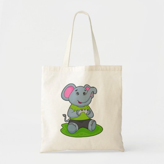 Tote Bag Eléphant en Gamer (Devant)