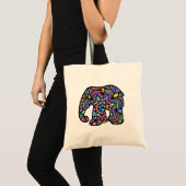 TOTE BAG ÉLÉPHANT EN VITRAIL (Devant (produit))