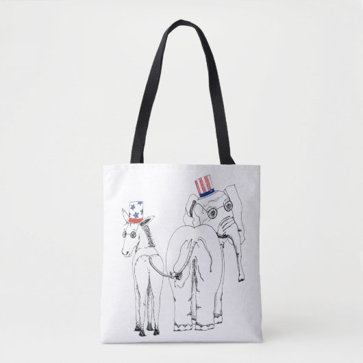 Tote Bag Éléphant et âne classiques Fourre-tout (Devant)