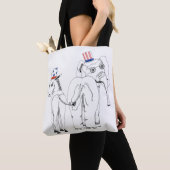 Tote Bag Éléphant et âne classiques Fourre-tout (De près)