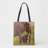 Tote Bag Éléphant et bébé des images | de Getty (Devant)