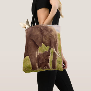 Tote Bag Éléphant et bébé des images de Getty