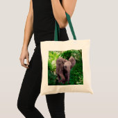 Tote Bag Éléphant et jungle (Devant (produit))