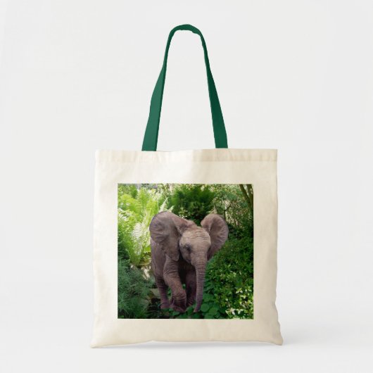 Tote Bag Éléphant et jungle (Devant)