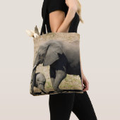 Tote Bag Éléphant et mère de bébé (De près)