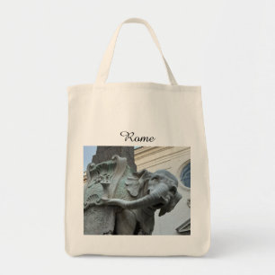 Tote Bag Éléphant et Obélisque de Bernini - Rome Italie