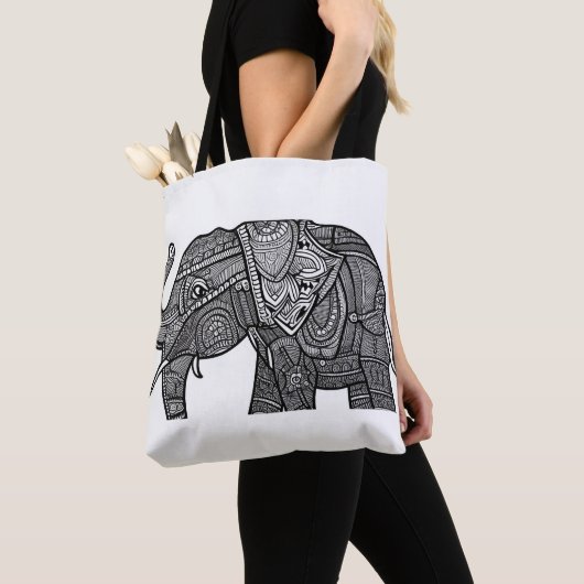 Tote Bag Elephant Fourre-tout (De près)