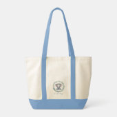 Tote Bag Éléphant mignon avec des floraux (Dos)