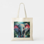 Tote Bag Eléphant mignon dans la pluie (Dos)