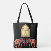 Tote Bag Éléphant noir (Dos)
