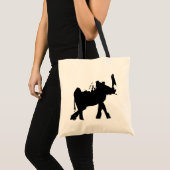 Tote Bag Eléphant noir & blanc Pop Art (Devant (produit))