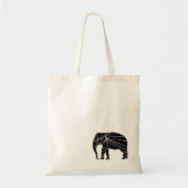 Tote Bag Éléphant noir géométrique (Devant)