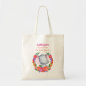 Tote Bag Elephant n'oublie jamais les enfants mignons et co (Devant)