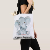 Tote Bag Eléphant Petit Arachide (De près)