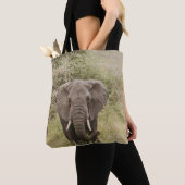TOTE BAG ÉLÉPHANT REGARDANT UNE VOITURE D'EXCURSION (De près)