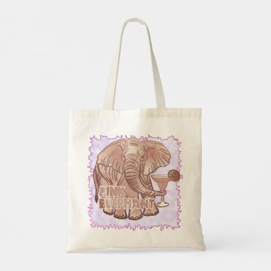 Tote Bag Eléphant rose (Dos)