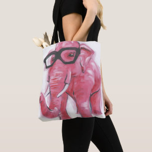 Tote Bag Éléphant rose pimpant de l'animal dans des