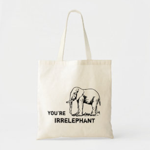 Tote Bag Éléphant vintage vous êtes irrELEPHANT fourre-t