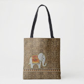 Tote Bag Elephant Walk Monogram Cheetah ID390 (Devant)
