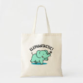 Tote Bag Elephantastic Funny Elephant Pun (Devant)