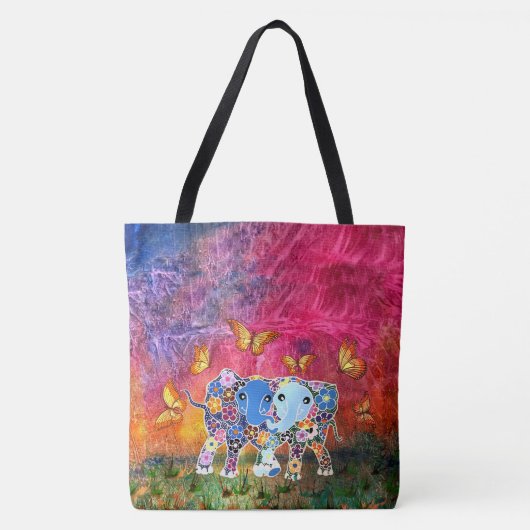 Tote Bag Éléphants de danse (Devant)