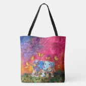 Tote Bag Éléphants de danse (Dos)