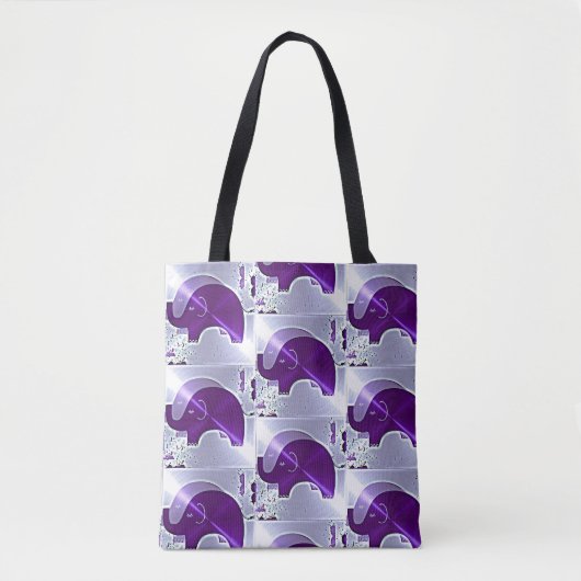 Tote Bag Éléphants de la conscience d'Alzheimer (Devant)